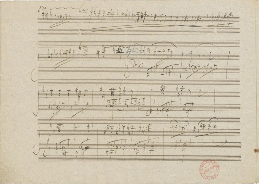 Beethoven's autograph manuscript. Source: Public Domain.