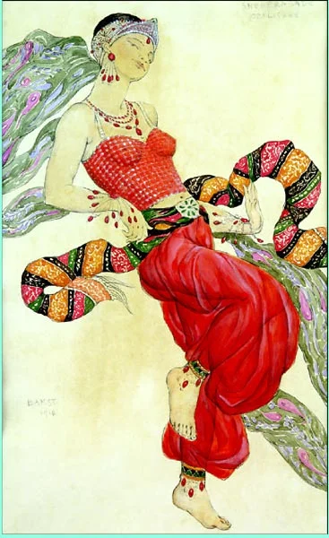 Léon Bakst costume design for the Scheherazade ballet, 1910