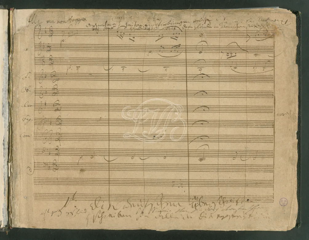 Beethoven's manuscript for Symphony No. 6