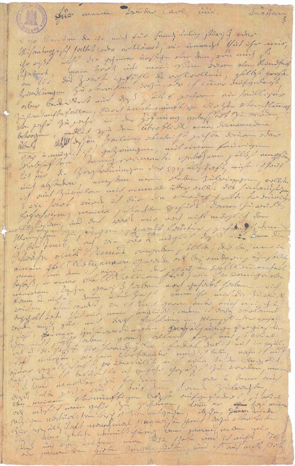 Beethoven's Heiligenstadt Testament, original manuscript