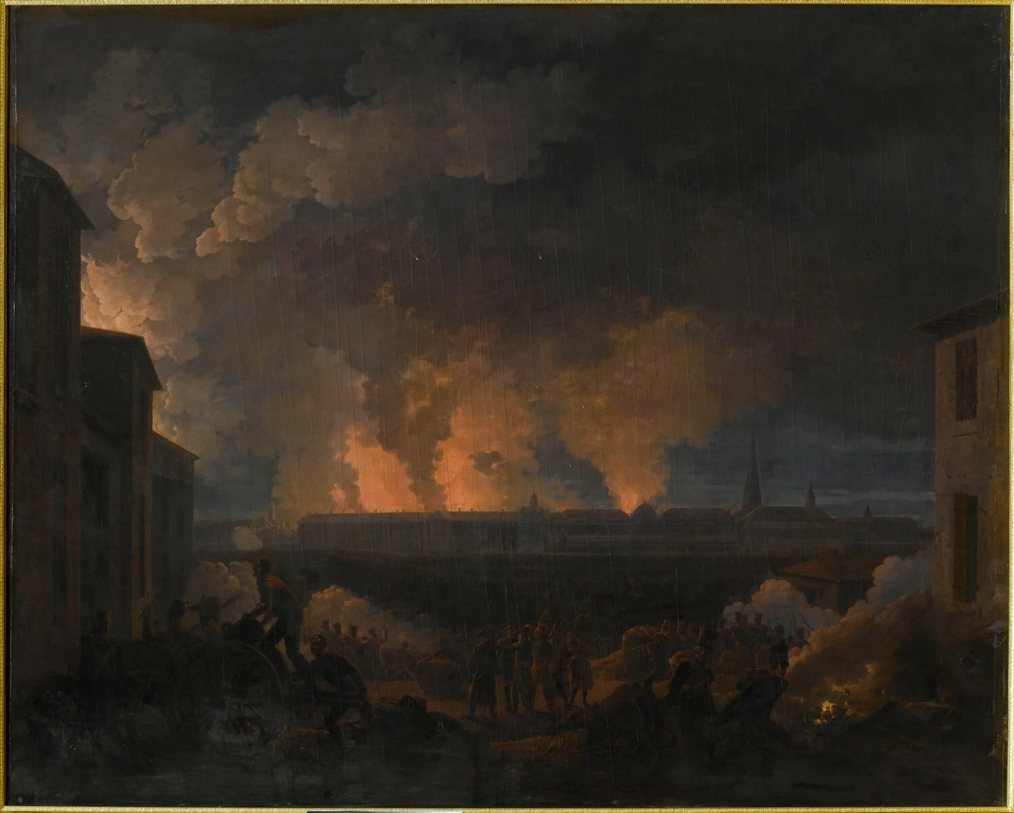 Engraving depicting the 1809 French bombardment of Vienna during which Beethoven composed the Emperor Concerto
