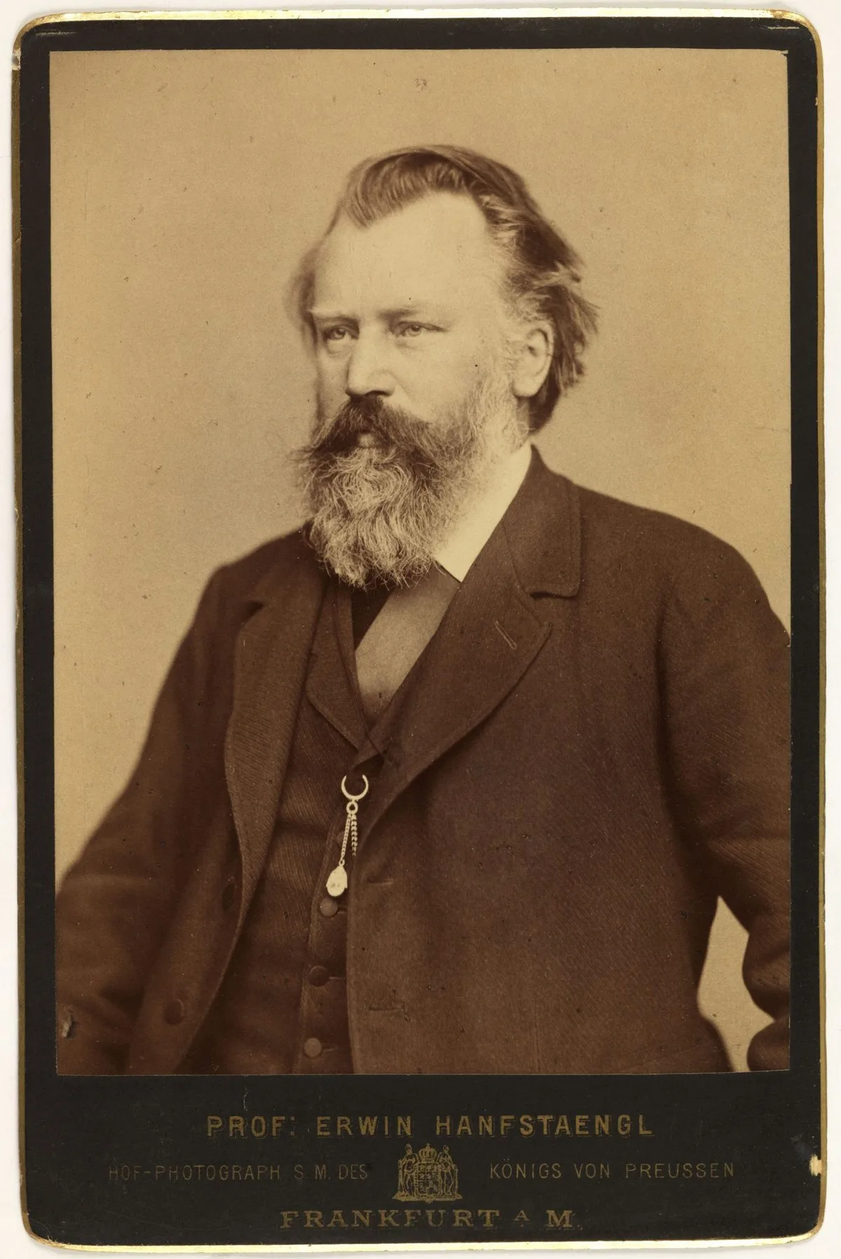 Portrait of Johannes Brahms circa 1877