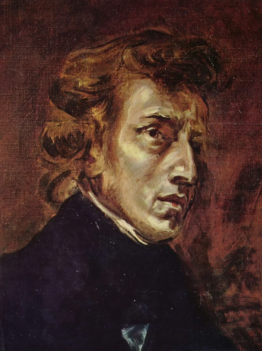 Chopin portrait by Delacroix