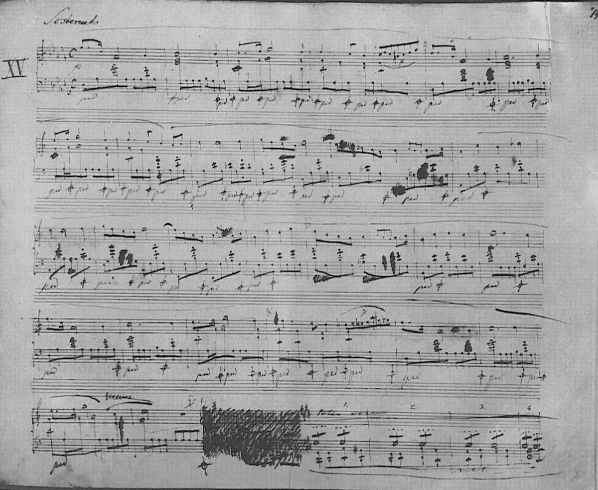 Chopin Prelude No. 15 autograph manuscript