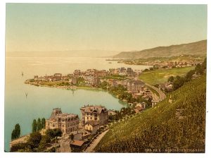 Clarens and Montreux on Lake Geneva, ca. 1890 — the Swiss village where Tchaikovsky composed his Violin Concerto in 28 days