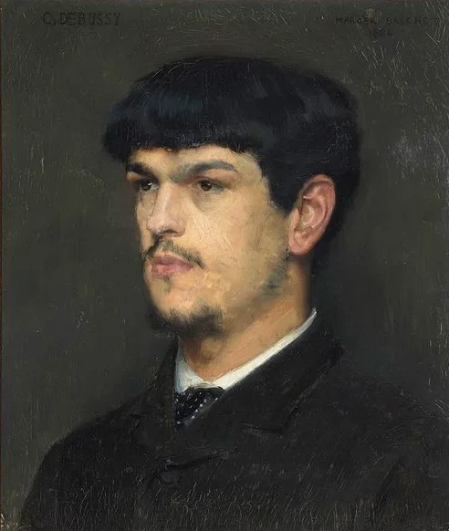 Claude Debussy portrait by Baschet, 1884
