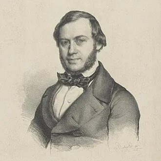 Portrait of Ferdinand David, violinist and concertmaster who premiered Mendelssohn’s Violin Concerto Op.64 in 1845.