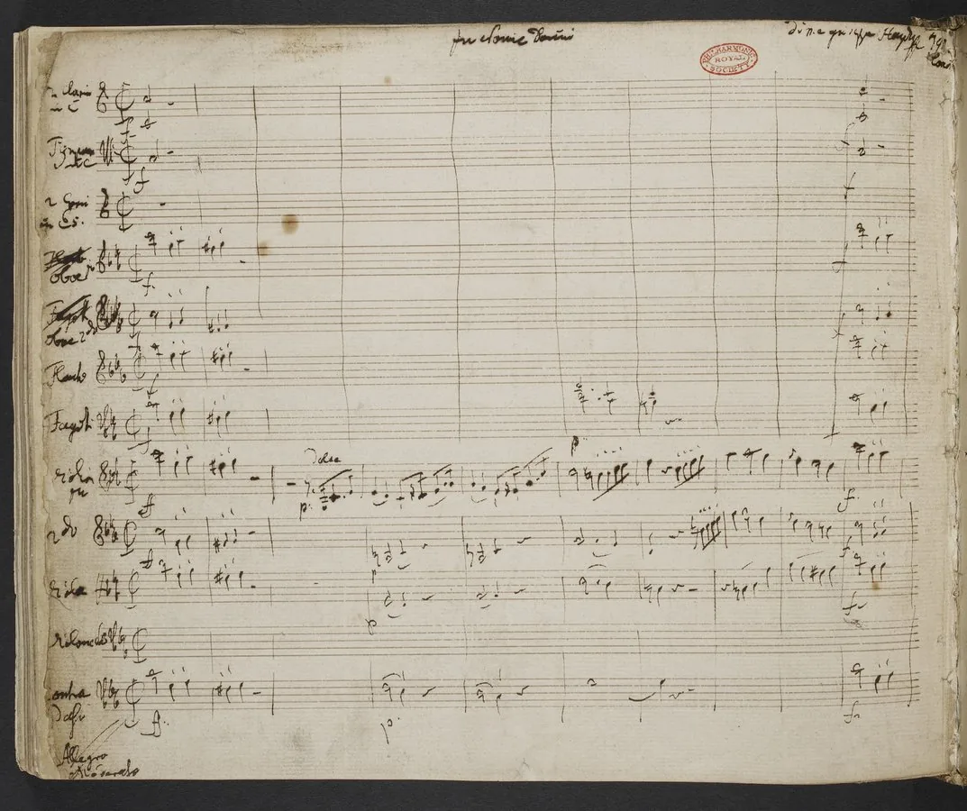 Haydn autograph manuscript
