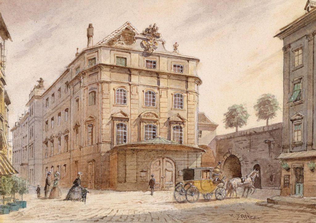 The Kärntnertortheater in Vienna, where Beethoven's Symphony No. 9 premiered on 7 May 1824