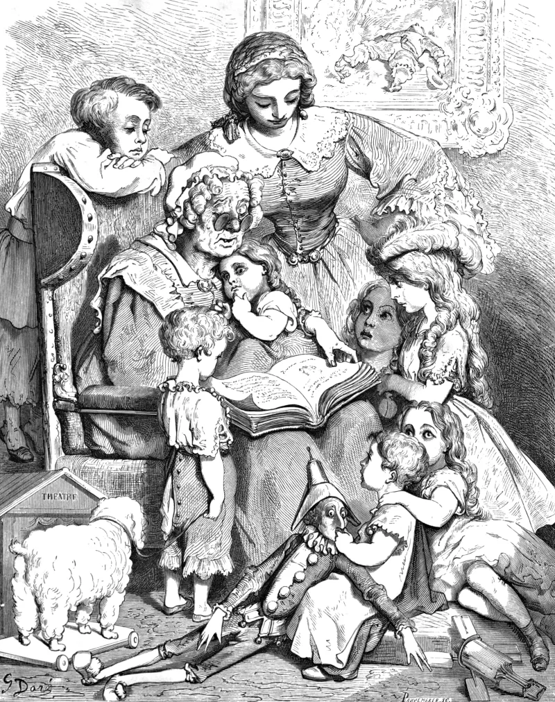 Illustration from Charles Perrault's Mother Goose Tales