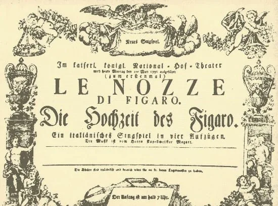 Le Nozze di Figaro performance poster
