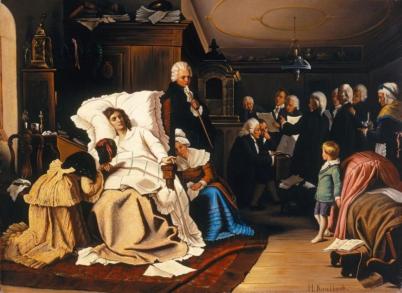 Mozart on his deathbed