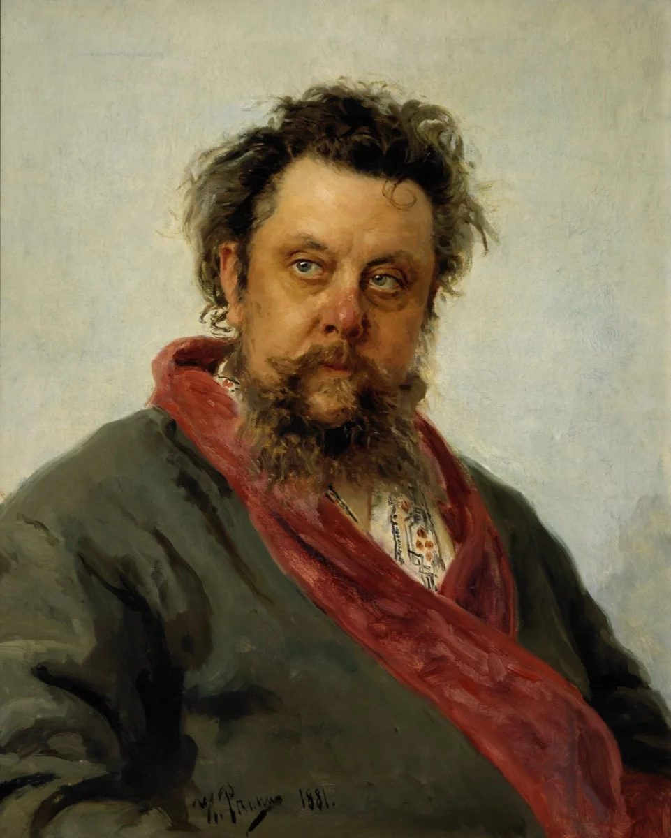 Mussorgsky portrait by Ilya Repin 1881