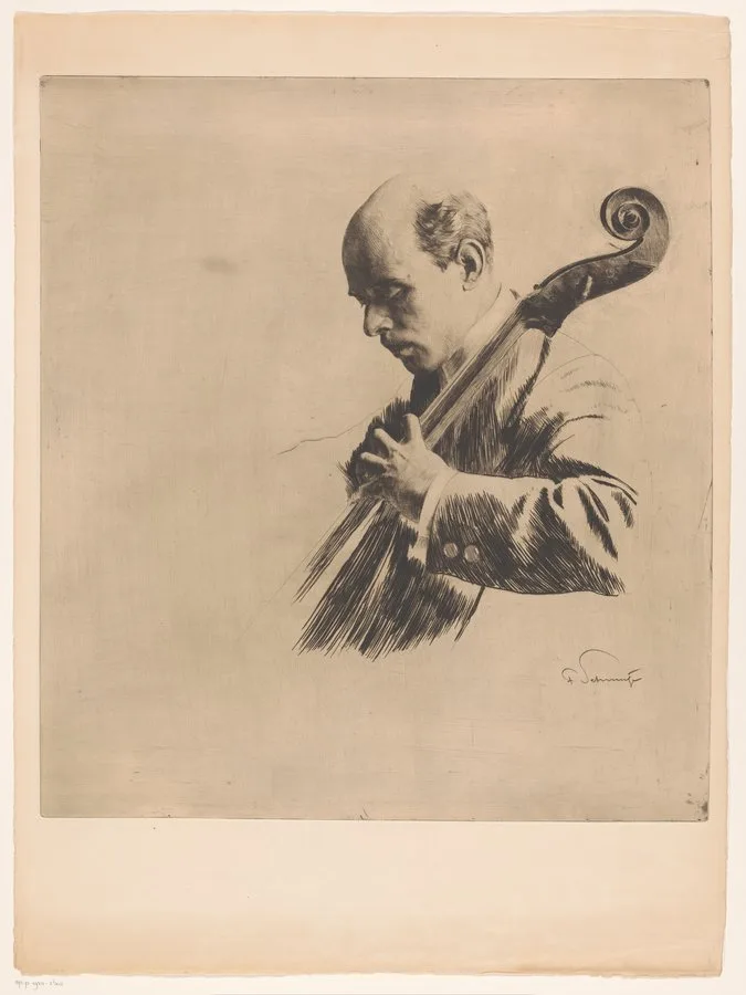 Pablo Casals playing cello (c. 1920)