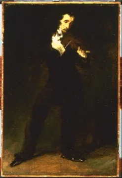 Paganini portrait by Delacroix 1831
