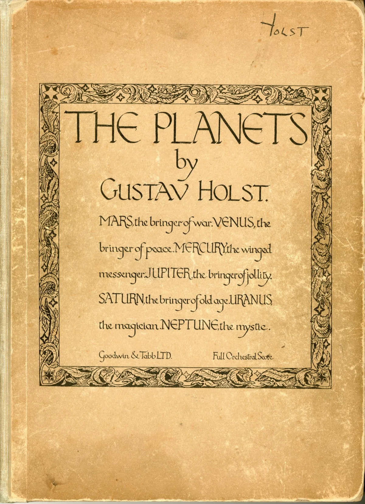 The Planets score cover