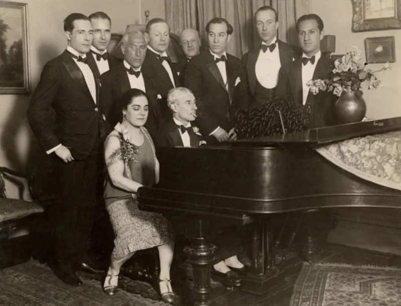 Maurice Ravel at the piano