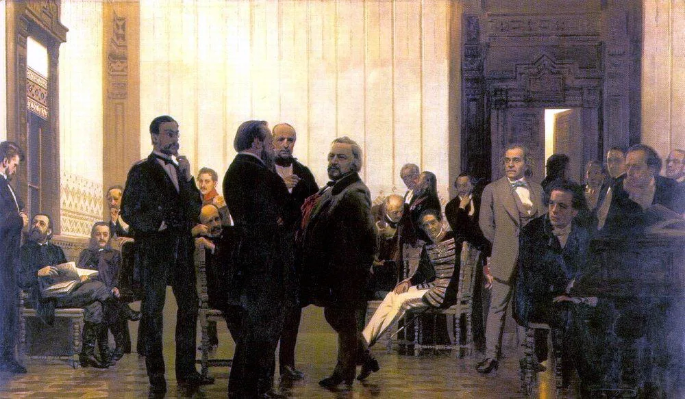 Russian Slavic Composers, painting by Ilya Repin, 1872