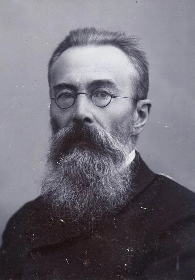 Official portrait photograph of Rimsky-Korsakov in later years