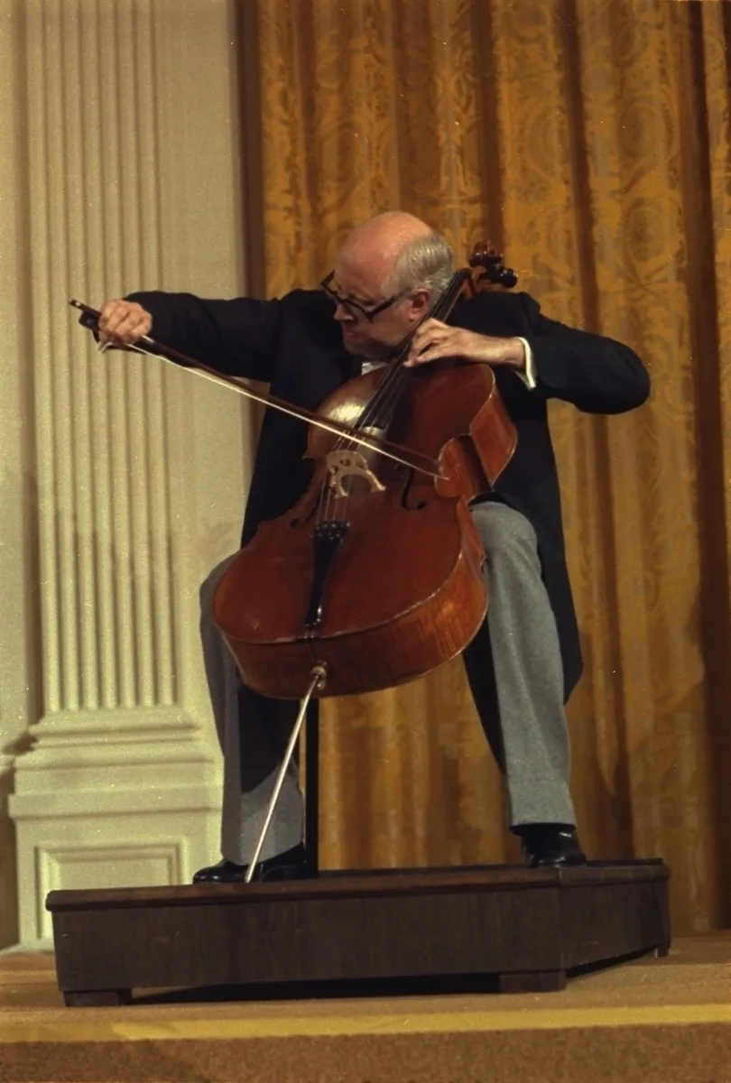 Mstislav Rostropovich performing at the White House 1978