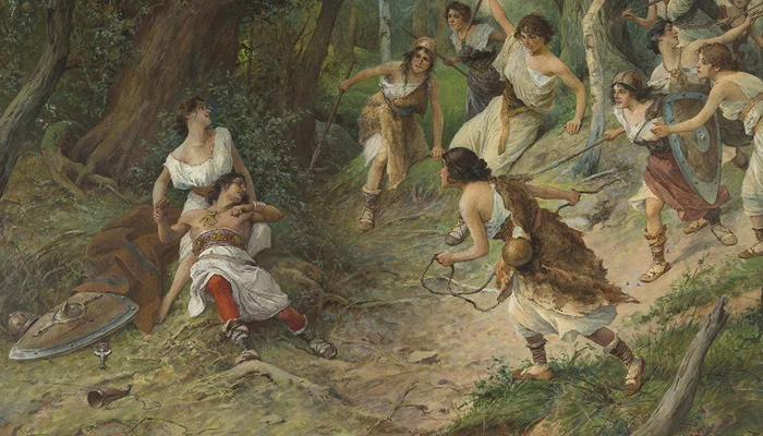 Šárka and Ctirad, illustration