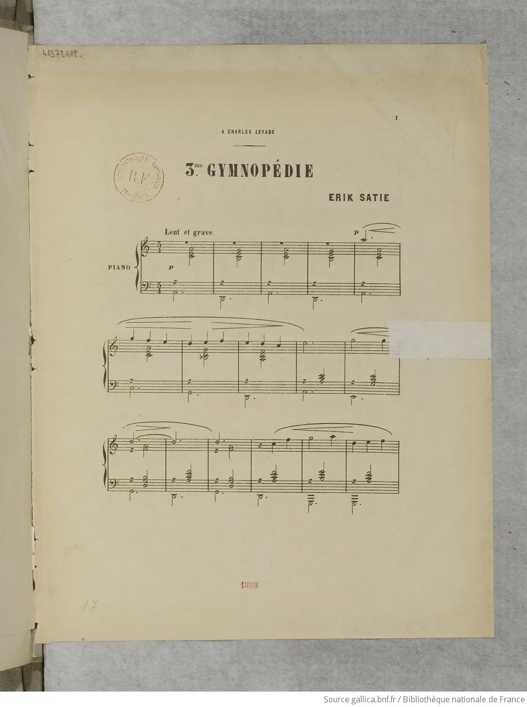 짐노페디 악보 (Gymnopédies)