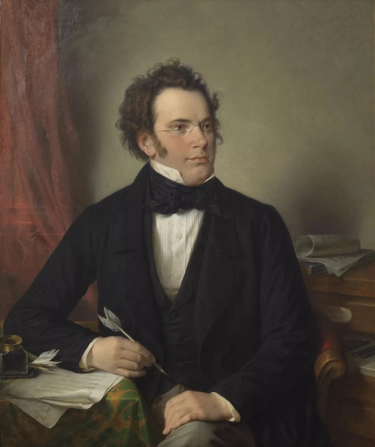 Portrait of Franz Schubert by Wilhelm August Rieder