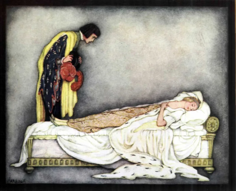 Sleeping Beauty fairy tale illustration by Jennie Harbour