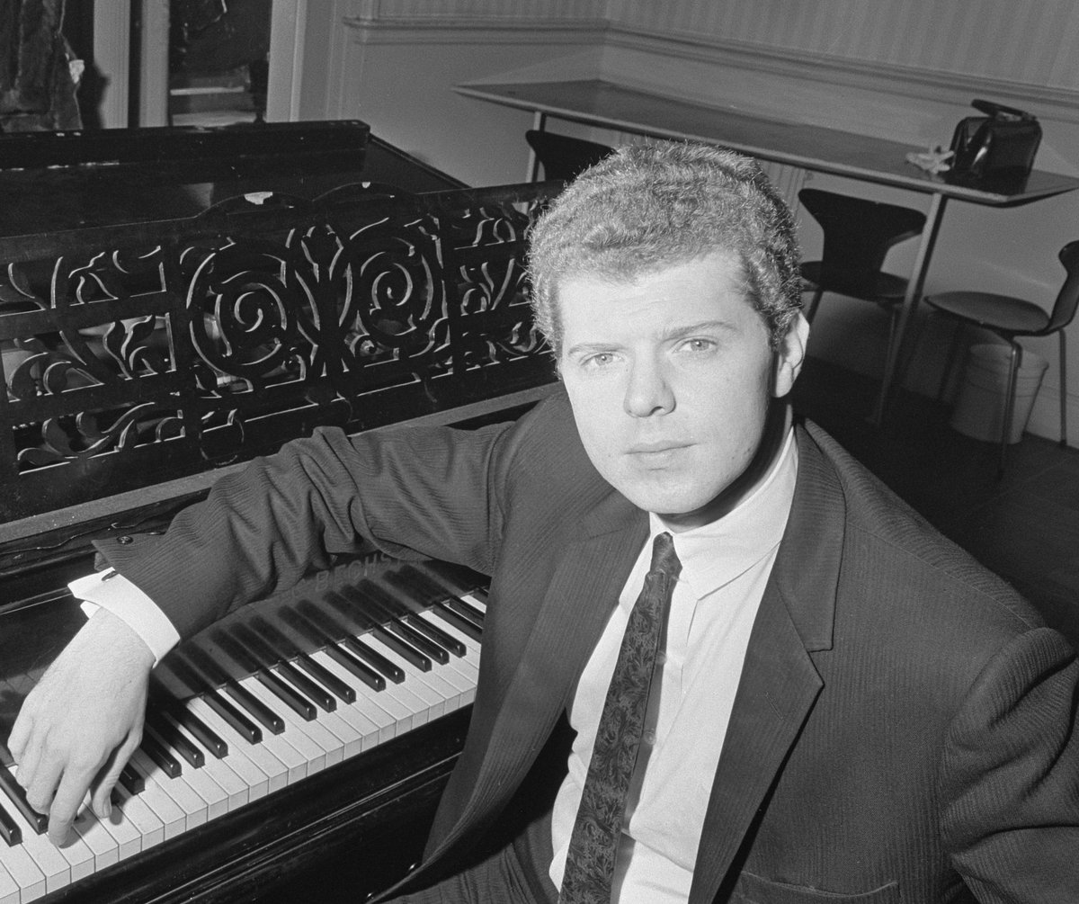 Van Cliburn rehearsing at the Concertgebouw in Amsterdam, 1966