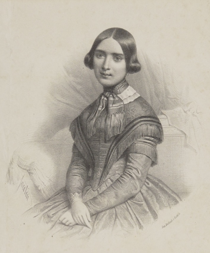 Lithograph portrait of the 19th-century pianist Marie Pleyel, dedicatee of Chopin's Op. 9 nocturnes