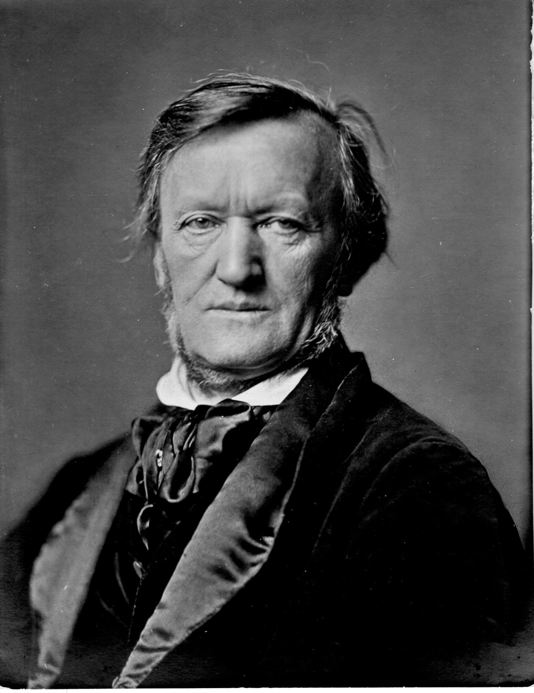 Portrait photograph of composer Richard Wagner taken by Franz Hanfstaengl in Munich in 1871