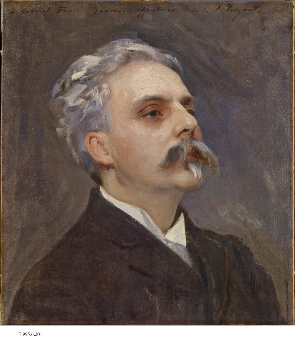 John Singer Sargent's portrait of the French composer Gabriel Faure, shown in profile