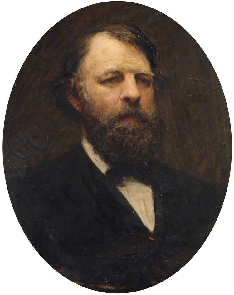 Painted portrait of the violinist Joseph Joachim, bearded and in formal dress, by Hubert von Herkomer
